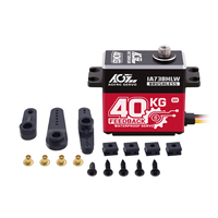 AGFRC 40KG Moteur Brushless Numérique Programmable à Couple Élevé HV avec Engrenages en Acier, Retour de Position 180 Degrés en 0,100s, 25T STD pour Robot RC