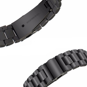 Cinturino in Acciaio Inossidabile per <span class=keywords><strong>Watch</strong></span> <span class=keywords><strong>GT3</strong></span>/GT2 <span class=keywords><strong>Pro</strong></span> e Gear S3/S2, Larghezza 20mm/22mm, Design a Tre Perle con Bottone a Scatto - Product Image 5