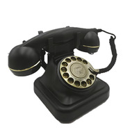 Téléphone filaire antique Vintage Retro Audio HD Voice Capture pour mariage, anniversaire, noël, événements et livre d'or Clavier rotatif