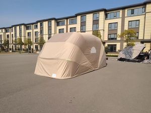 Nouveau Grand Garage Portable 5.7x2.5x2.35m Imperméable Durable Moderne Simple Abri de Stationnement Semi-Automatique Pliant Revêtement Poudré - Product Image 4