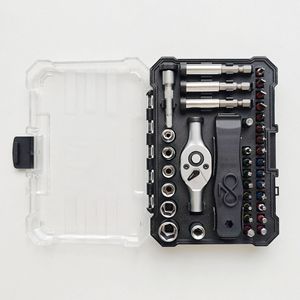 Juego de Llaves de Trinquete de 38 Piezas, Juego de Herramientas Combinadas, Puntas Métricas S2, Kit Multifuncional para el Hogar, para Ensamblaje y Desensamblaje - Product Image 3