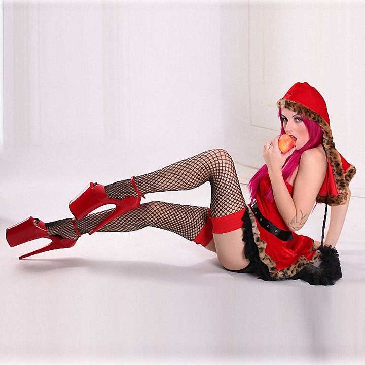 Women 9.5cm High Heels Sandals Nightclub Stripper Heels Sexy Patchwork Party Ankle Strap 2 tone Shoes