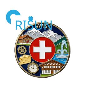 Pièces commémoratives en métal émaillé 3D, souvenirs de la <span class=keywords><strong>Suisse</strong></span>, Helvetia, pièces de défi personnalisées, hélicoptères des <span class=keywords><strong>Alpes</strong></span> suisses, vente en gros - Product Image 6