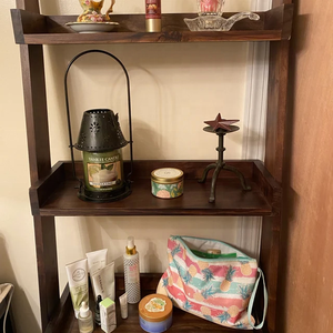 Étagère de rangement rustique à 3 niveaux en bois, style échelle, à poser sur les toilettes, pour l'organisation de la salle de bain - Product Image 6