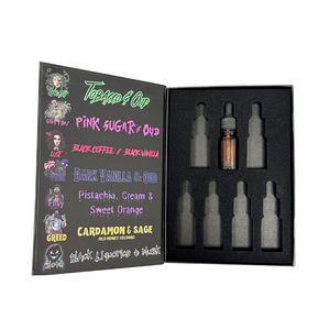 Özel manyetik kapatma kitap şekli kutusu paketi karton kozmetik parfümler şişeleri ayı yağ ambalaj hediye kutusu ile köpük ek - Product Image 4