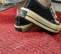 3x10ft Modern Red Outdoor Door Mat Heavy Duty Commercial Runner Rug Anti-Slip Entrance Mat Indoor/Outdoor PVC Backing Waterproof
