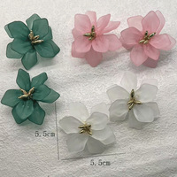 Boucles d'oreilles en acrylique en forme de fleur, élégantes et raffinées, accessoires pour la vente en gros