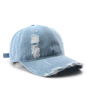 Little <span class=keywords><strong>Scuff</strong></span> Hole Hip Hop Tendance Cap Vintage Papa Chapeau pour Hommes Lavé En Détresse Denim Casquette De Baseball - Product Image 3
