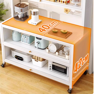 <span class=keywords><strong>Armoire</strong></span> de rangement pour vaisselle de grande taille, durable, 100 cm de long, 6 niveaux, en métal robuste, supporte facilement 200 kg pour une utilisation en cuisine - Product Image 4