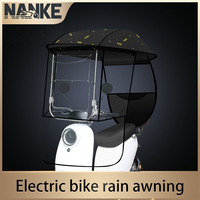 Parapluie de protection intégrale en polyester durable pour vélo électrique - Pare-soleil coupe-vent et imperméable pour moto et scooter, pliable