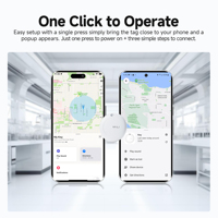 Funda de Cuero MiTag Duo, Localizador de Objetos con Licencia de Google y Apple, Compatible con AirTag, para Todos los Usuarios de iOS y Android, Sistema Dual