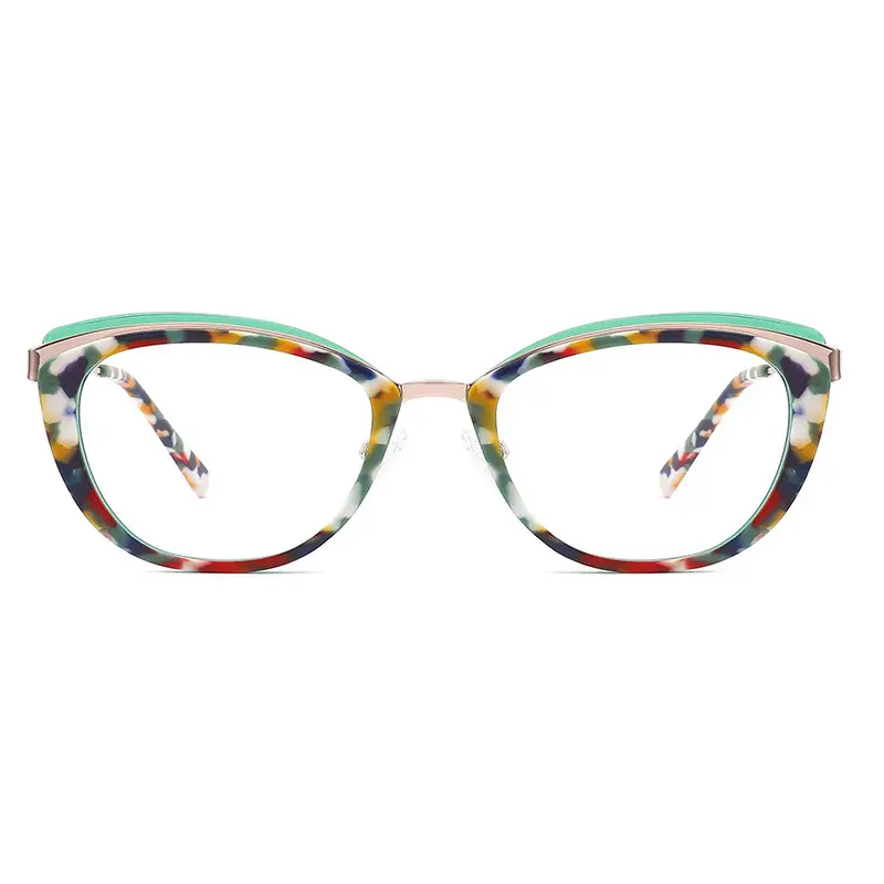 最新ファッション光学プレートアイウェアメガネフレームアイウェア3Dファッションプリントレディース女性女性眼鏡眼鏡フレーム