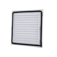Grille de ventilation extérieure carrée moderne en alliage d'aluminium, pare-pluie, protection contre le vent, respirante, perforée, dissipation de la chaleur