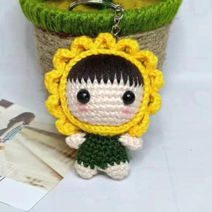 Pendentif porte-clés transfrontalier en laine tricotée à la main, figurine en fil de laine, <span class=keywords><strong>accessoire</strong></span> Hama Bead, produit fini - Product Image 4