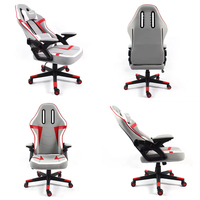 Chaise de jeu pour ordinateur en cuir personnalisée avec accoudoirs brevetés à prix avantageux