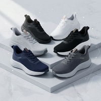 Chaussures de course décontractées rétro pour hommes - Maille respirante, légères, avec soutien de la voûte plantaire et antidérapantes