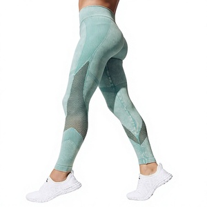 Lightweight High Waist Viscose/Polyester Plaid Yoga Pants <b>Pockets</b> Tummy Control <b>Workout</b> Running <b>Leggings</b> Women Fully Customized - Product Image 3