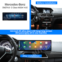 Écran de voiture Android Qualcomm Snapdragon pour Mercedes-Benz Classe C W204, mise à niveau avec CarPlay et Android Auto sans fil pour NTG4.0/4.5/5.0