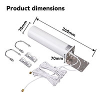 Antenne industrielle 5G LTE MIMO extérieure 12dBi à gain élevé omnidirectionnelle étanche de type barillet pour routeur passerelle CPE IoT marine