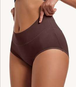 12 لونًا ملابس داخلية نسائية للحيض منتصف الخصر مانعة للتسرب <span class=keywords><strong>3</strong></span> طبقات ماصة جيدة التهوية من النايلون الجلد/البني/القمح - Product Image 6