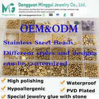 OEM/ODM Bijoux personnalisés en gros, perles en acier inoxydable, accessoires pour la fabrication de bijoux DIY, bracelet, collier, boucles d'oreilles