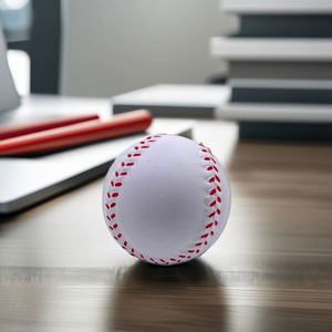 Pelota de béisbol y críquet antiestrés de espuma de PU con logotipo personalizado, juguete unisex de 6,3 cm para uso promocional a partir de 14 años - Product Image 2