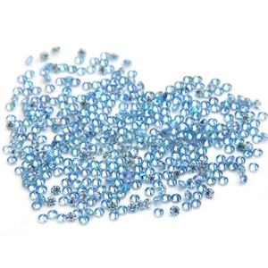 Vente en gros de moissanite ronde taille brillante petite taille 1-3mm en vrac bleu royal, <span class=keywords><strong>vert</strong></span>, rose, champagne pour bijoux pierres latérales - Product Image 3