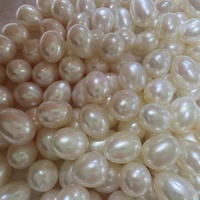 Perles de culture d'eau douce naturelles blanches, forme poire, taille 9-10 mm, qualité AAA, lustrées, pour bracelet et boucles d'oreilles classiques