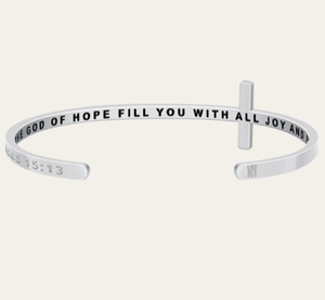 Pulsera de Cruz con Grabado Personalizado, Versículo Bíblico, Brazalete Abierto de Acero Inoxidable, Joyería Cristiana para la Fe y el Amor - Product Image 2