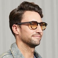 2515 Nouvelles Lunettes de Soleil Tendance de Haute Qualité, Classiques, Polarisées, Vertes, avec Logo Personnalisé, Monture Ronde en Acétate, Designer 2026