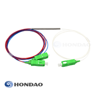 Acoplador FBT 1x2 SC/APC de doble ventana 0.9mm con pigtail, divisor óptico