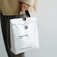 Sac isotherme pour pique-nique en papier Tyvek durable, imperméable et réutilisable, avec impression de logo personnalisé, pour aliments chauds ou congelés