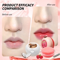 Masque de Nuit Bio Rose pour les Lèvres, Traitement Éclaircissant pour Lèvres Foncées et Gercées, Emballage Luxe aux Baies