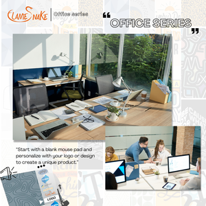 Alfombrilla de ratón de impresión de doble cara personalizada-Alfombrilla de ratón de goma de doble cara | SERPIENTE DE LLAMA - Product Image 3