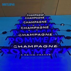 Letrero de Neón Metálico Personalizado con Luz <span class=keywords><strong>LED</strong></span> para Vino, Alcohol, Cerveza, para <span class=keywords><strong>Bar</strong></span>/Centro Comercial/Discoteca, Logotipo/Texto Personalizable - Product Image 1