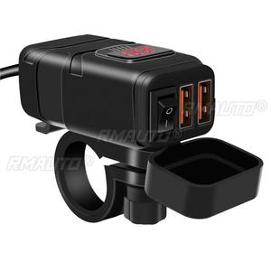Cargador de Motocicleta, Adaptador SAE a USB, Cargador Rápido Dual USB de 12V con Voltímetro e Interruptor de Encendido/Apagado para Teléfono, GPS, Tableta - Product Image 6