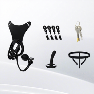 Ceinture de chasteté masculine imprimée en 3D, cage de bondage avec verrou invisible et clé, jouet pour adultes pour hommes, livrée avec dispositif de chasteté portable noir - Product Image 3