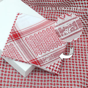 Écharpes carrées en coton saoudien musulman de haute qualité, shmagh, yashmagh, foulard pour hommes d'Arabie - Product Image 3
