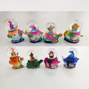 Tùy Chỉnh Thành Phố Bãi Biển Tên Nhựa Cây Cọ Quả Cầu Tuyết Thủy Tinh Quả Cầu Nước Bức Tượng Với Lấp Lánh Long Lanh Thu Mới Lạ Trang Trí - Product Image 6