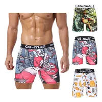 Custom Logo 92% Viscose Shorts Sexy Man Gedrukt Boxer Korte Heren Ondergoed Met Pouch