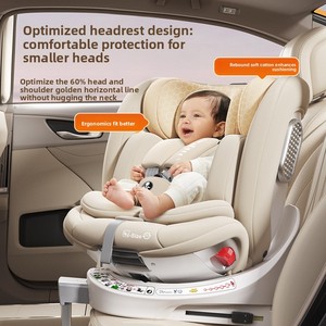 Siège auto universel pour bébé et enfant de 0 à 12 ans, rotation à 360 degrés, possibilité de s'asseoir et de s'allonger, portable, simple - Product Image 3
