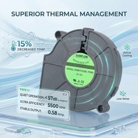 Ventilateur de refroidissement électrique à haute pression, moteur axial DC 12V sans balais en cuivre, personnalisable, 7515 mm, 2,76-6,96 W, OEM/ODM