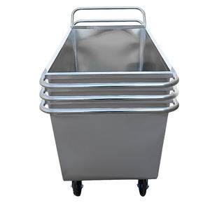 Chariot d'alimentation en acier inoxydable chariots et chariots d'alimentation de volaille avec 4 roues - Product Image 1