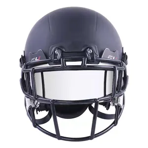 Helm Visor sepak bola polikarbonat, kualitas tinggi cermin Anti gores perak krom Amerika
