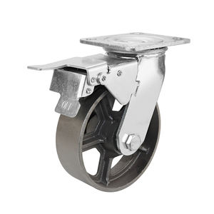 8 Zoll High Loading Couch tisch Öl <span class=keywords><strong>Vintage</strong></span> Gusseisen räder Hochleistungs-Gusseisen gießer Antike Eisen räder mit Bremse - Product Image 1