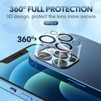 Protecteur d'objectif d'appareil photo 3D haute clarté pour 16 Pro Max, couverture intégrale, verre trempé, dureté 9H, ultra-fin, étanche