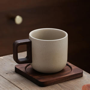 ชุดถ้วยชาเครื่องปั้นดินเผาทำด้วยมือแบบหยาบของญี่ปุ่นแก้วมักเป็นมิตรกับสิ่งแวดล้อมความจุ150มล. สำหรับกาแฟหรือของขวัญชุดแก้วกาแฟ - Product Image 1