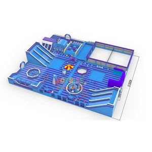 JOYRISE JP-02 Géant Terrain <span class=keywords><strong>de</strong></span> Football <span class=keywords><strong>Gonflable</strong></span> 45x40m Équipement pour Parc d'attractions Extérieur Wipe Out & Play Castle Garantie 3 Ans - Product Image 3