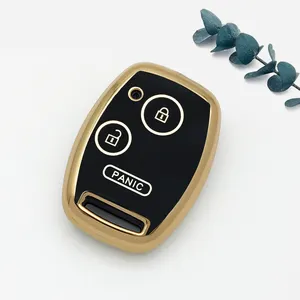 Özel logo lüks moda yumuşak TPU plastik 2022 honda civic için x araba anahtarlık kapağı anahtarlık aksesuarları ile