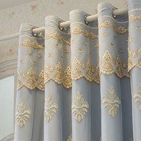 Rideaux occultants brodés à la française, motif floral 3D damassé, à œillets dorés, pour salon et chambre, vente en gros, sur mesure, direct fabricant